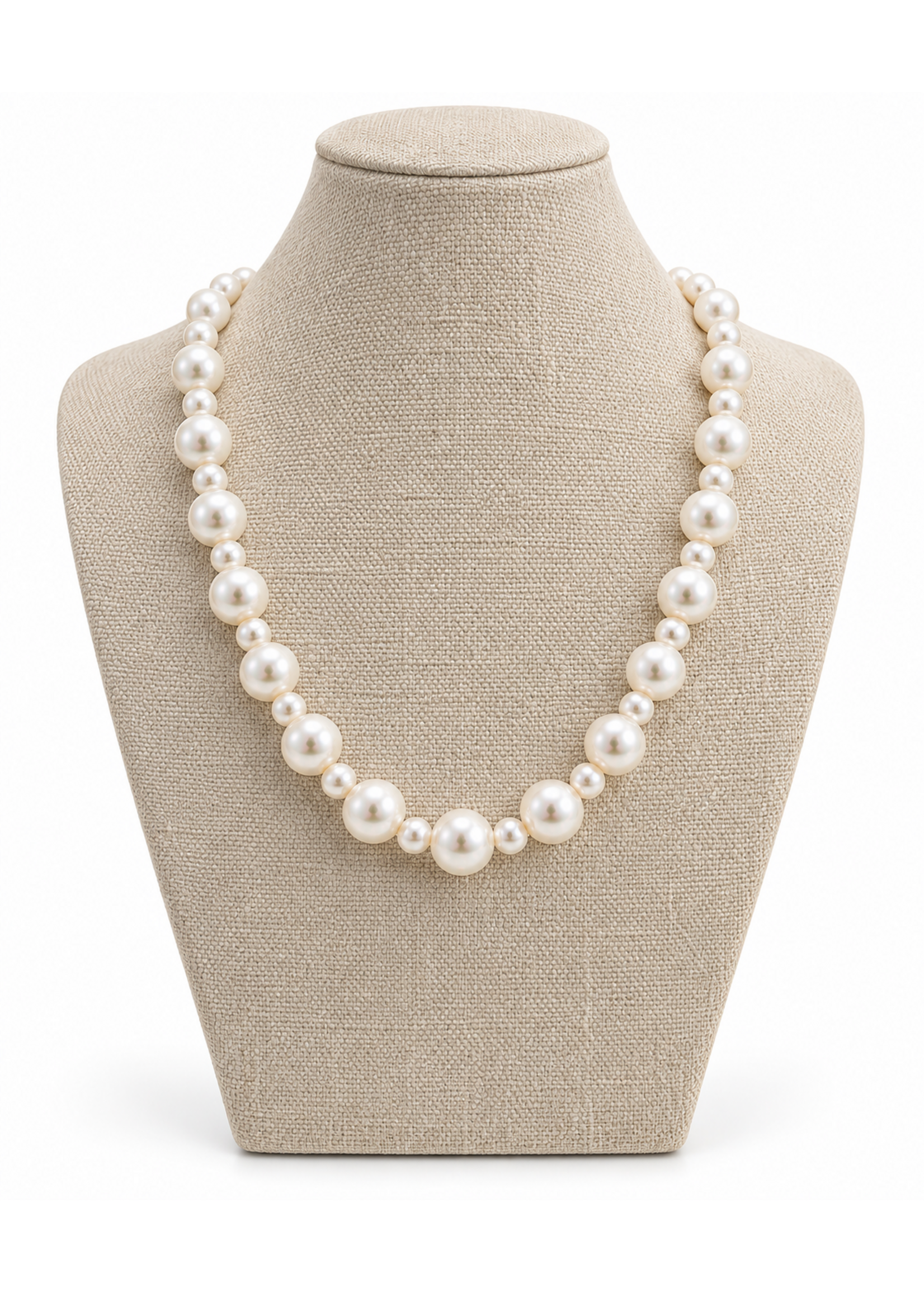 Vintage Graduated Freshwater Pearl Necklace 18" MSRP $500
