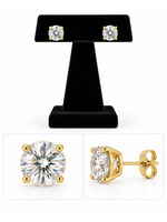 Vintage 14ky Swarovski Crystal Stud Earrings MSRP $375