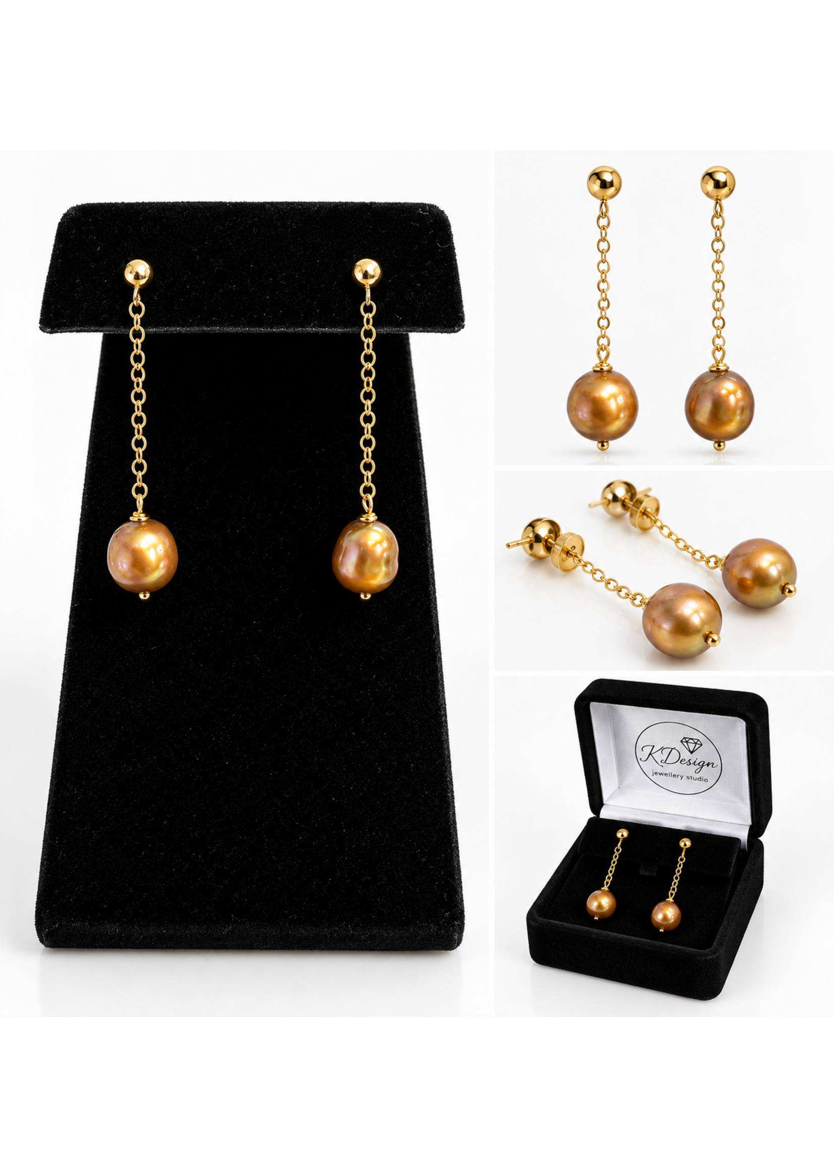 Vintage 14ky Pearl Dangle Earrings MSRP $500