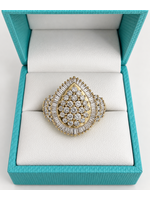 Vintage Jewellery Vintage Pear Diamond Cluster SZ 6
