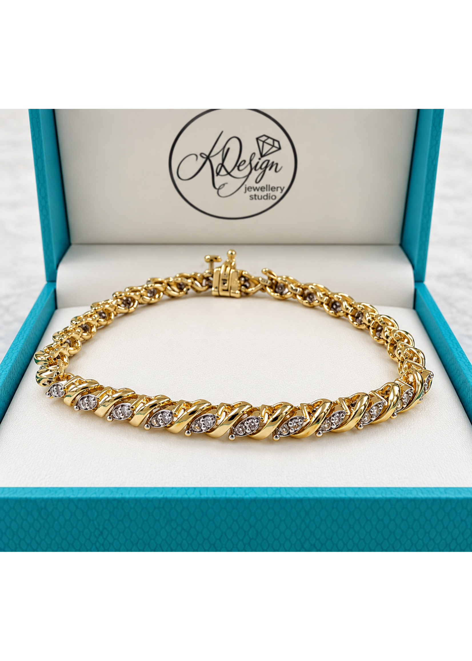 Vintage Diamond Tennis Bracelet 10ky MSRP $5000