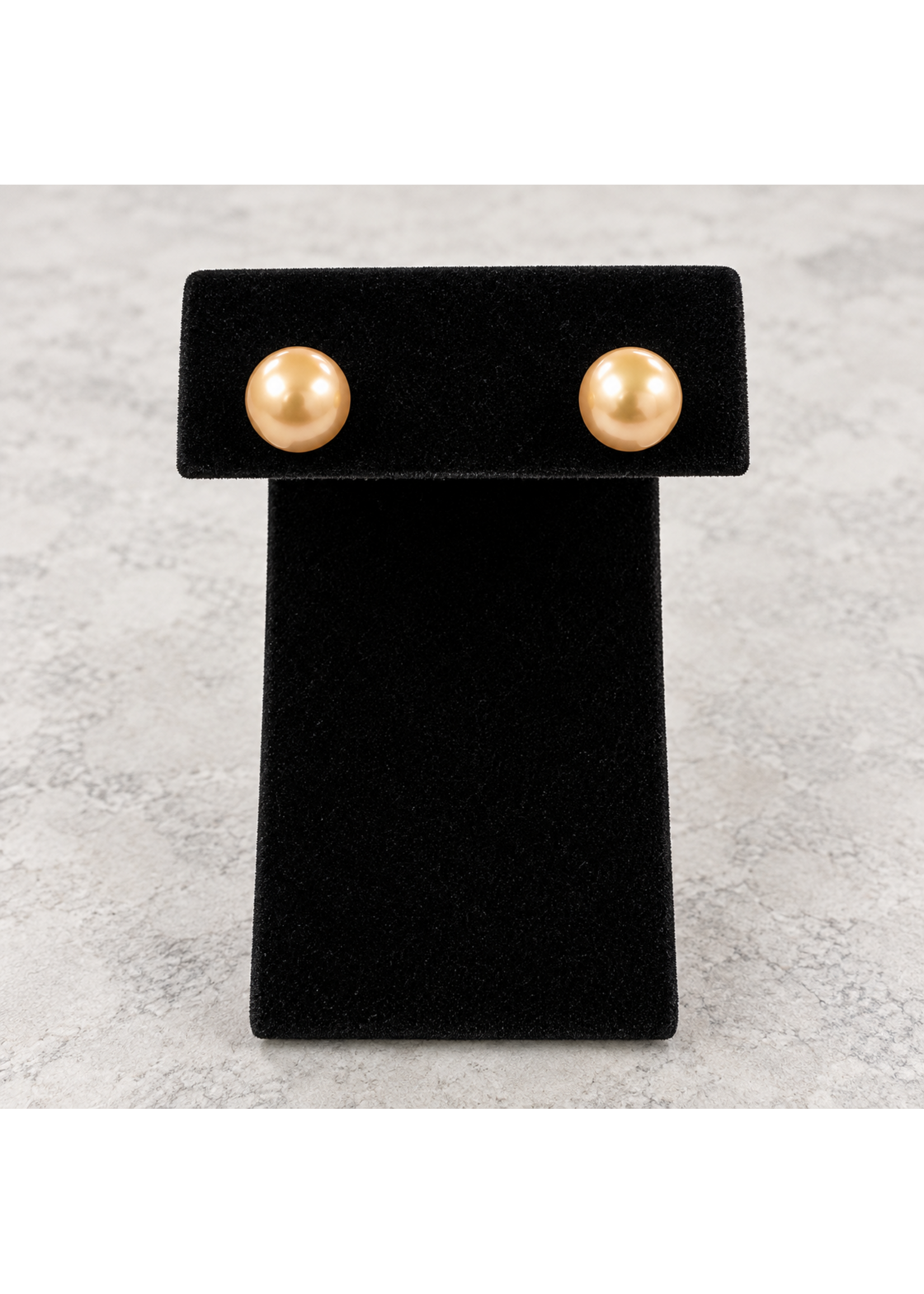 Vintage 14k Honey Brown Pearl Stud Earrings MSRP $500