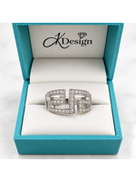 Vintage Vintage Diamond Greek Key 18kw Size 7 MSRP $2800