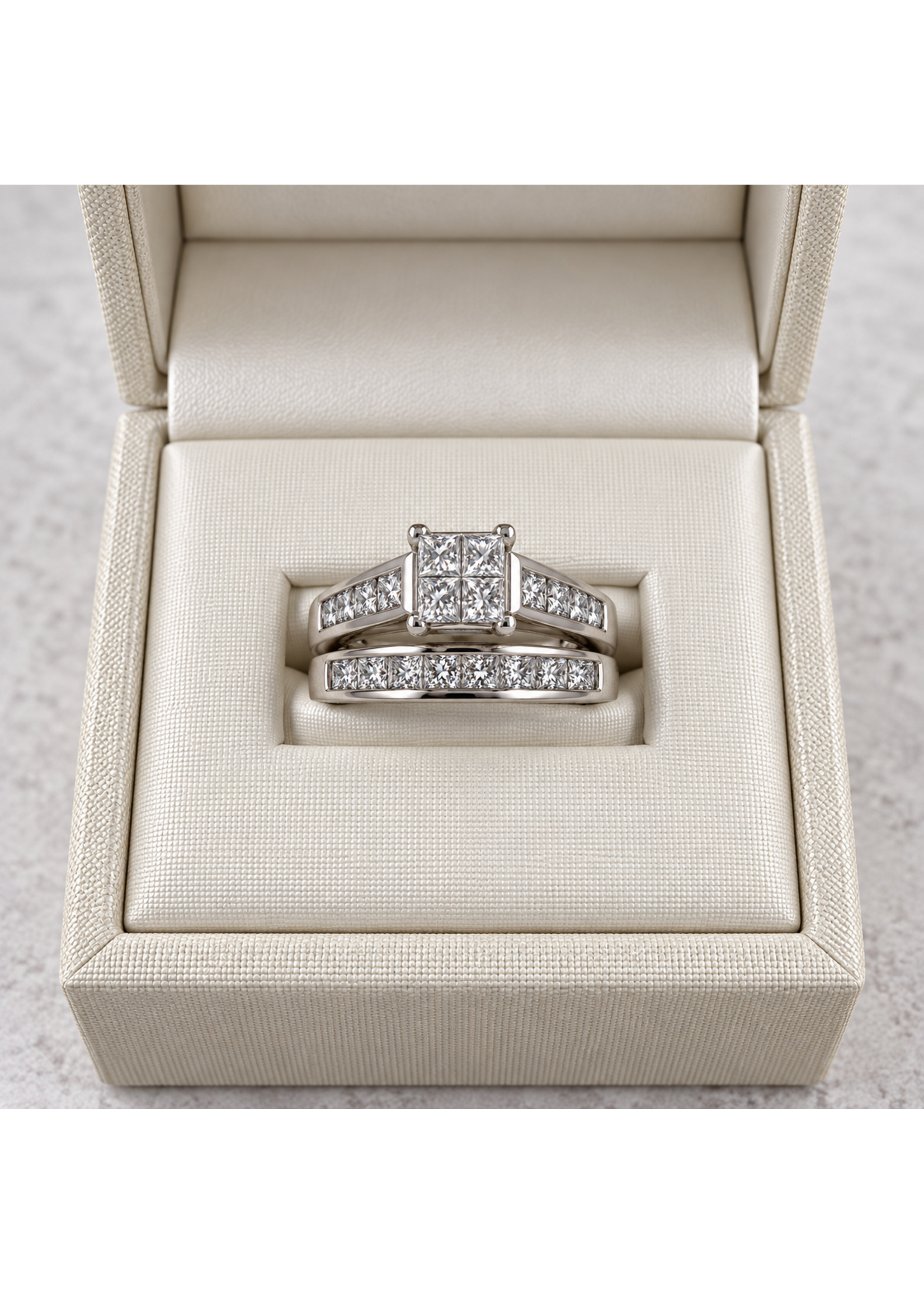 Vintage Quad Diamond Set 14kw 1ctw MSRP $3800