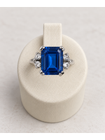 Lab Sapphire Ring 14kw size 6.25 MSRP $2000