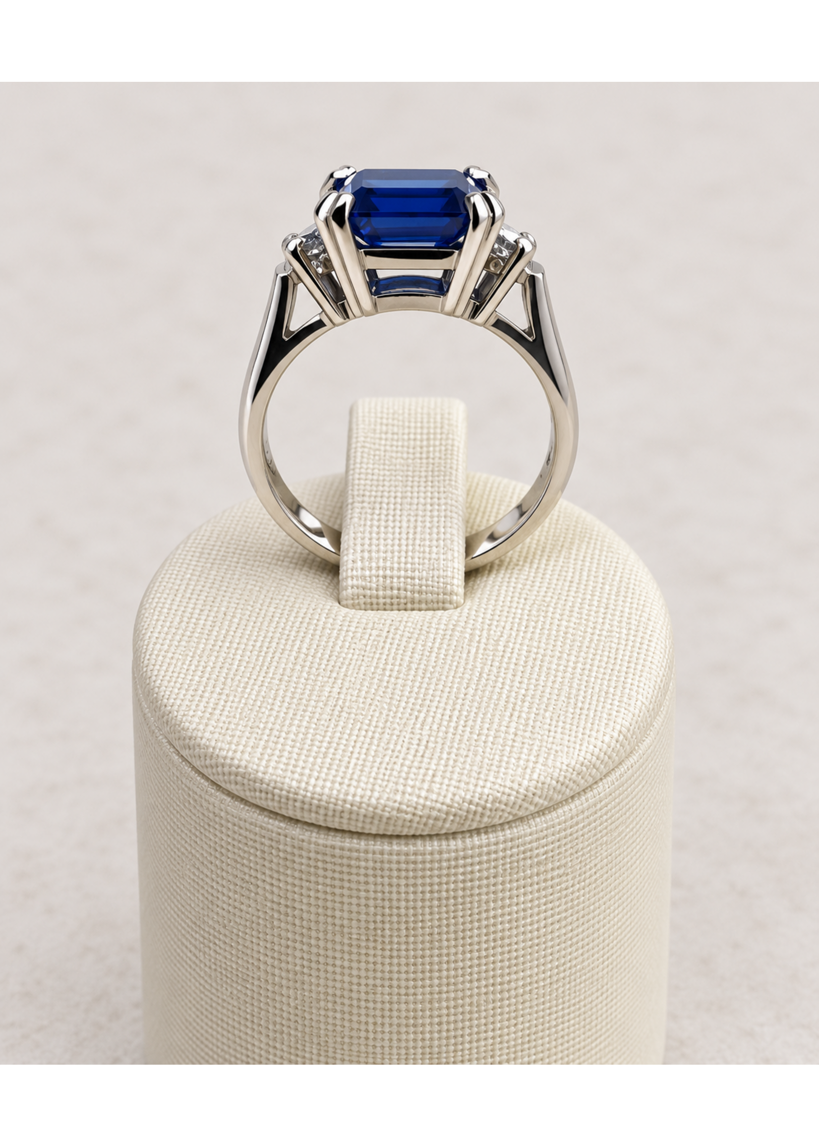Lab Sapphire Ring 14kw size 6.25 MSRP $2000