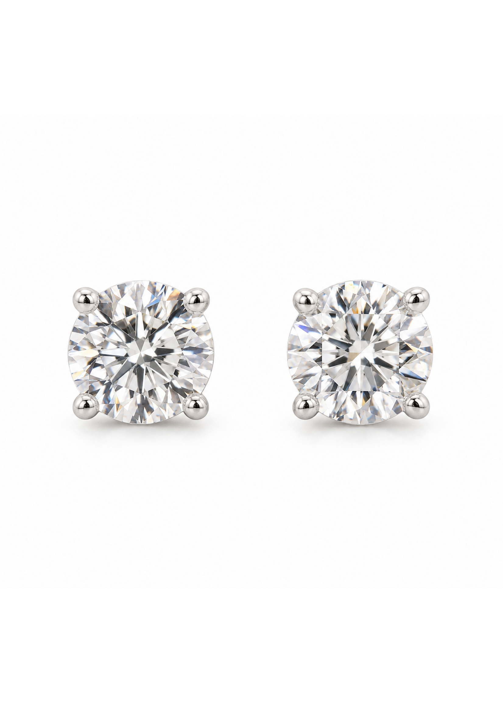 Lab Diamond Earrings 14kw 4.0ctw