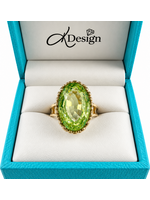 Vintage Oval Peridot 10ky SZ 8 MSRP $2100