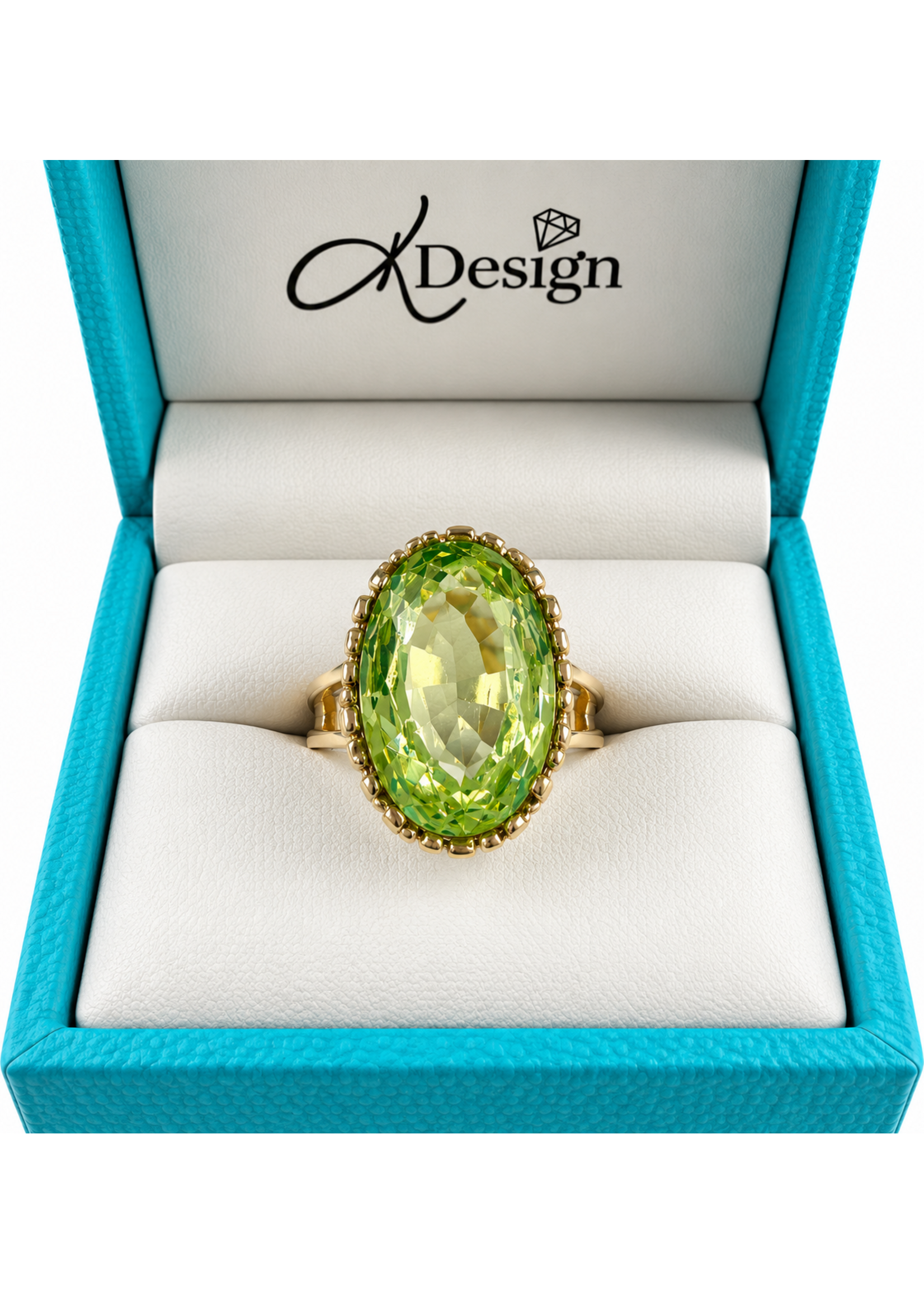 Vintage Oval Peridot 10ky SZ 8 MSRP $2100