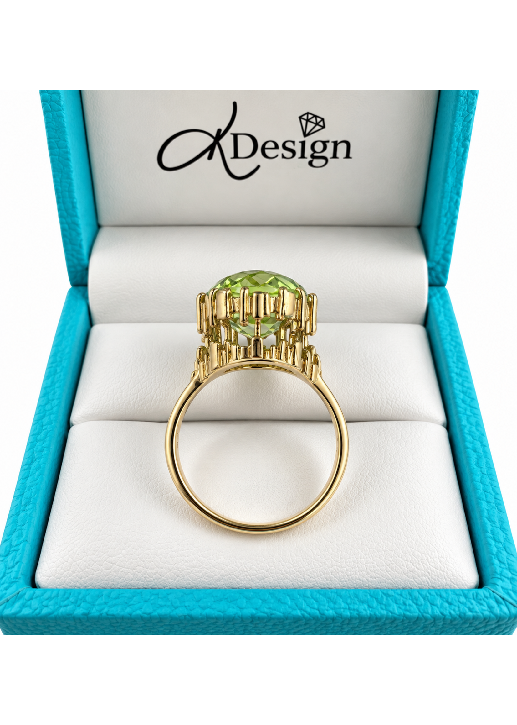 Vintage Oval Peridot 10ky SZ 8 MSRP $2100