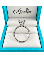 14kw Accented Solitaire Lab Diam. Ring size 4.75 ctw. 3.56