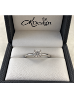 Vintage 14kw Solitaire Diamond Ring Size 0.15ct 5.25 MSRP $400