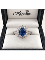 Vintage 10kw Imitation Sapphire Ring  size 8 MSRP $500