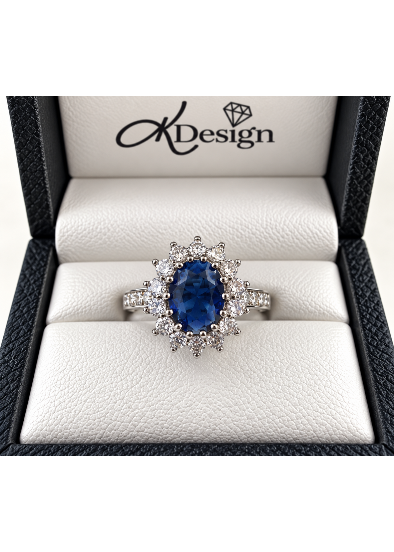Vintage 10kw Imitation Sapphire Ring  size 8 MSRP $500