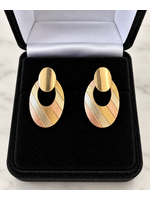 Vintage 2 way Tri Color 10k Gold Earrings MSRP $800