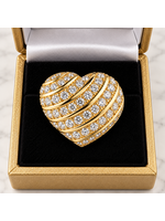 Authentic Swarovski Heart Crystal Brooch w/ Original Bag