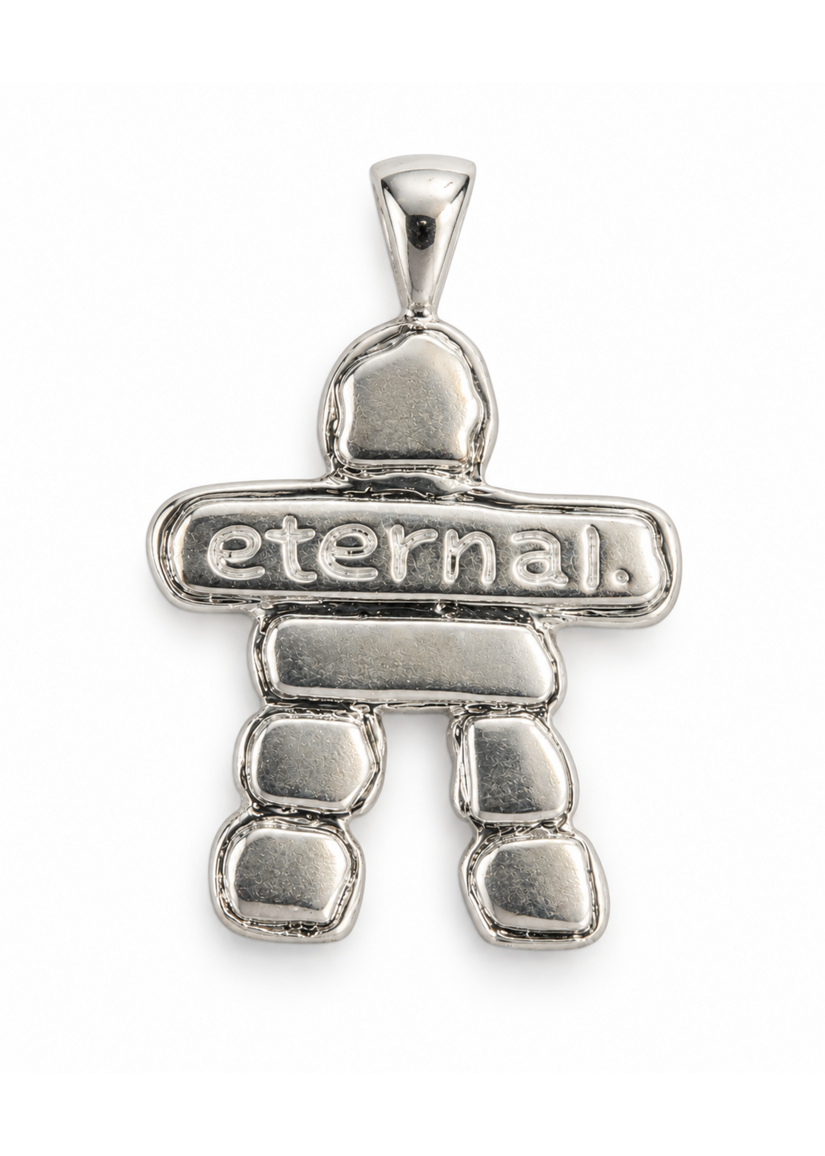 Sterling Silver Inukshuk Pendant