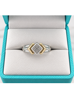 Vintage Jewellery Vintage 10k Two Tone Quad Princess Diamond Ring size 7