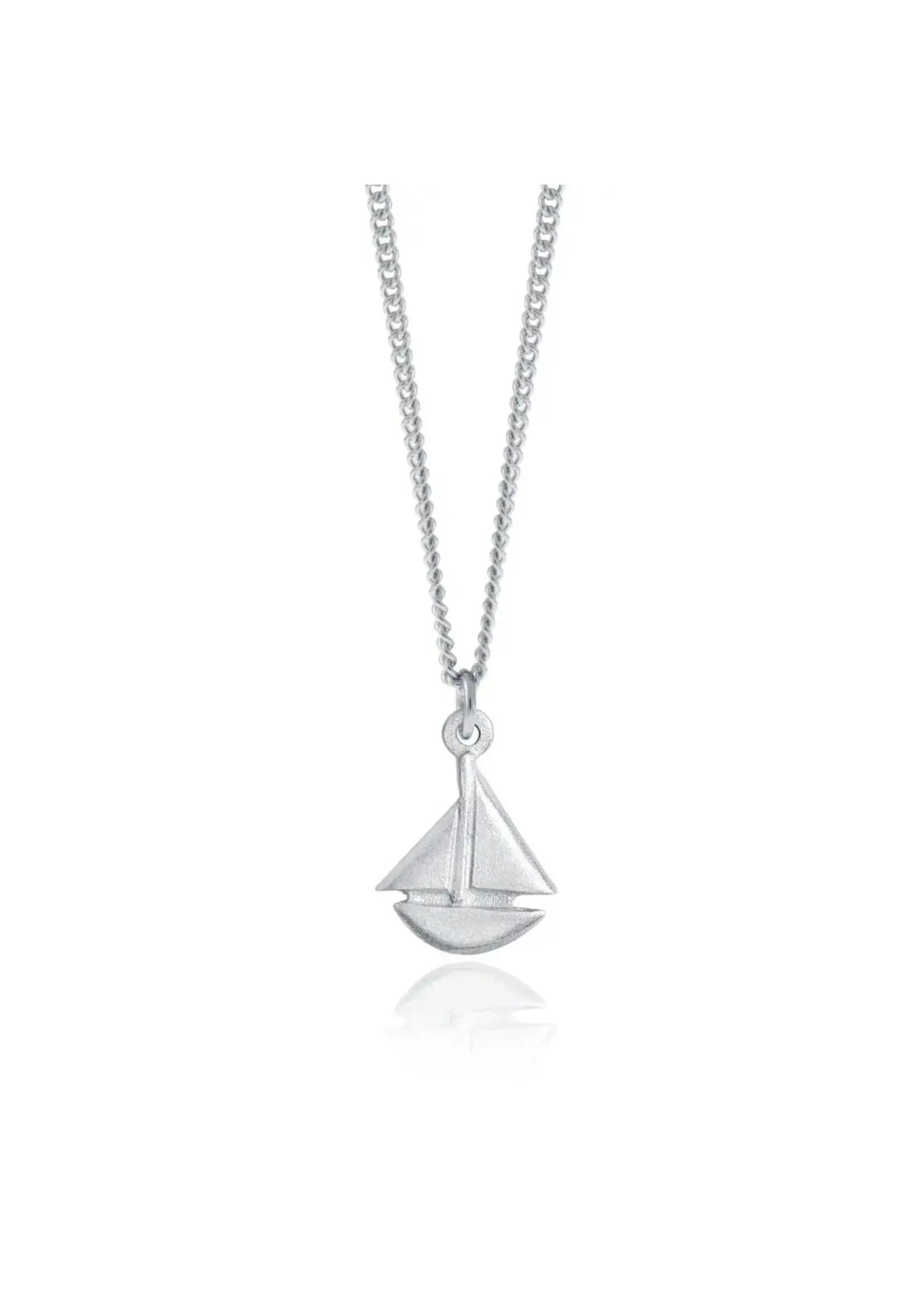 Amos Pewter Amos Pewter Sail Boat 18" Necklace