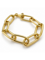 SS GP Semi Hollow Large Paperclip Bracelet