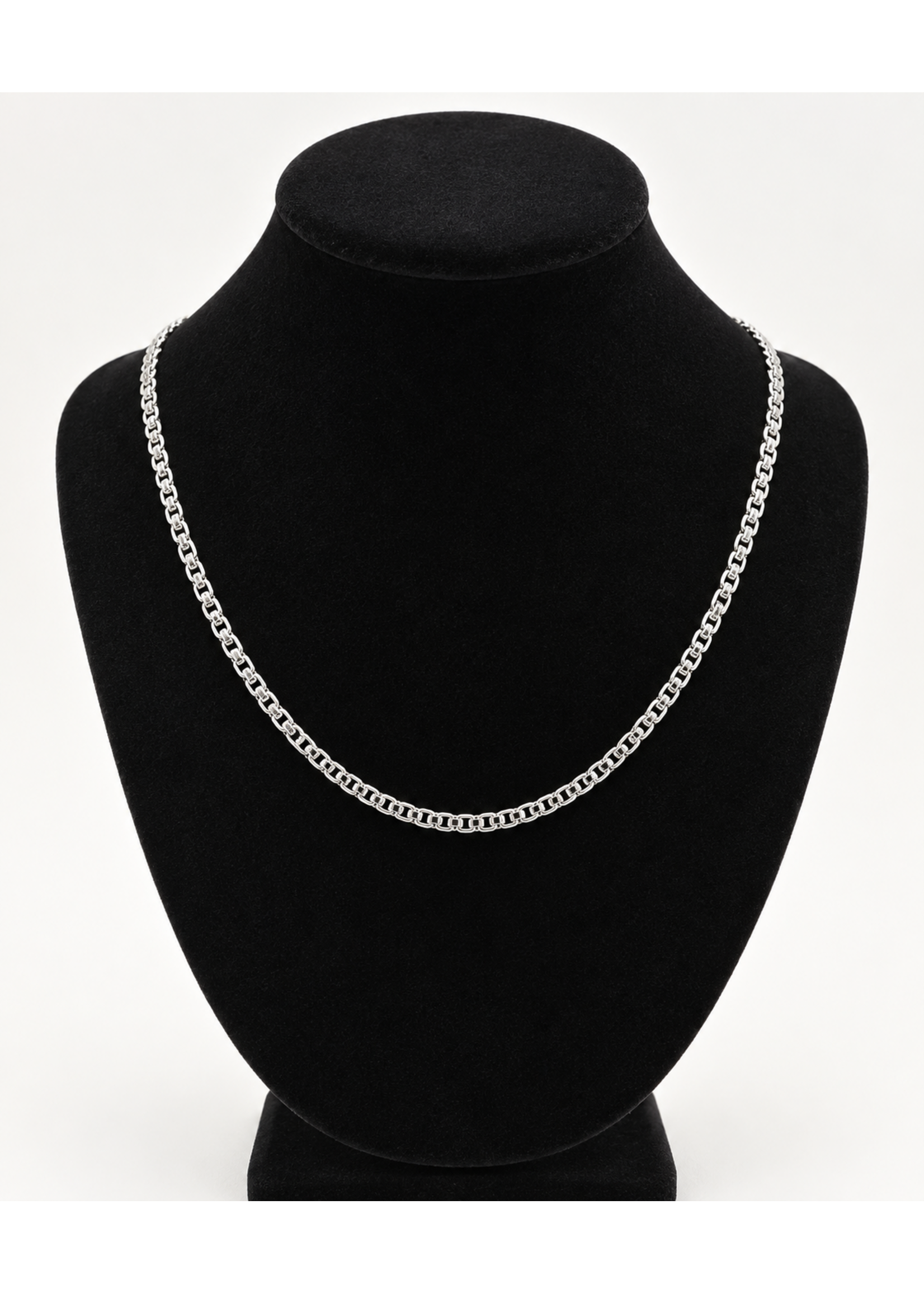 Sterling Silver Rhodium Plated Marine Link Chain