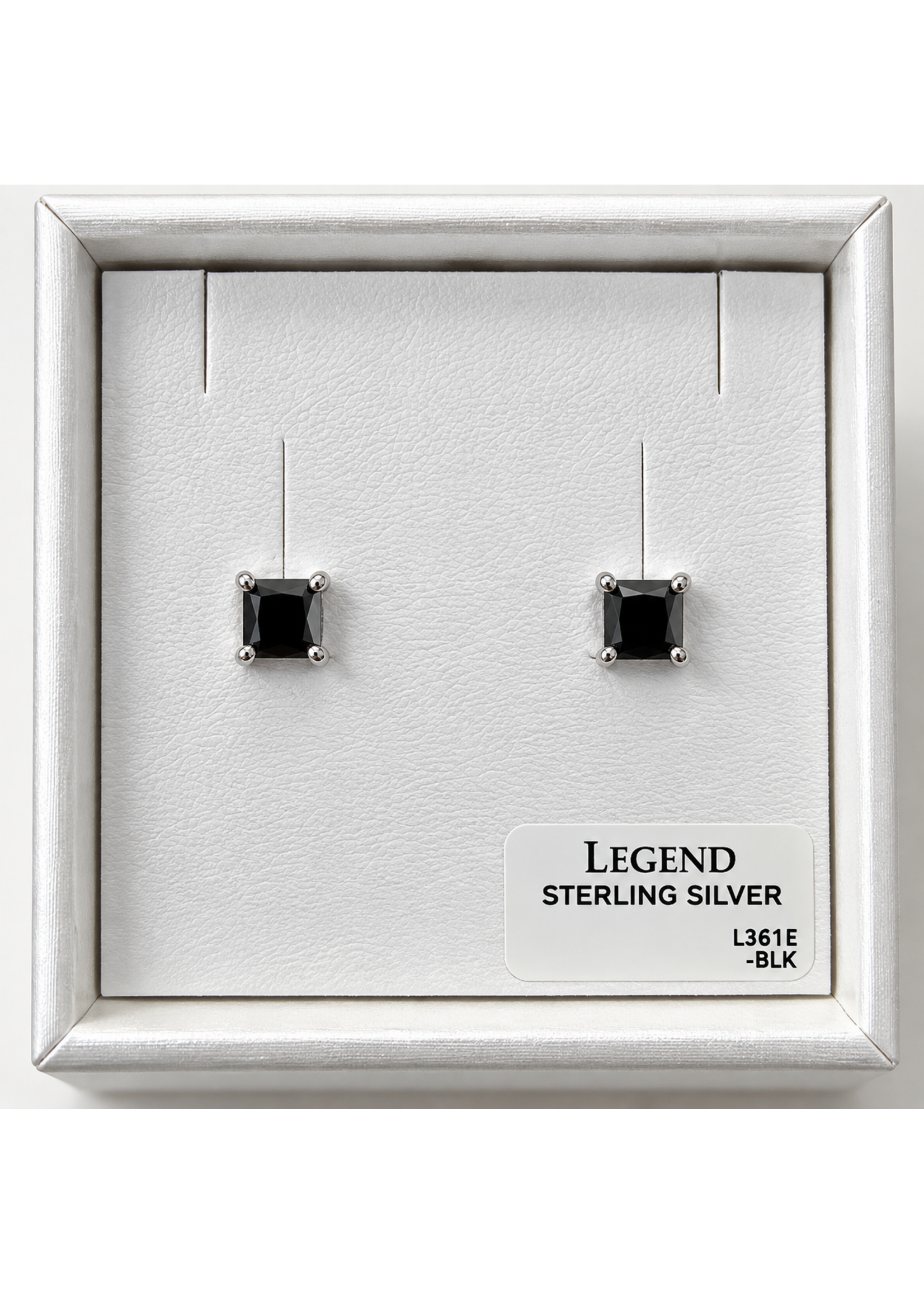 Legend Legend Sterling Silver 5x5mm Cubic Earrings