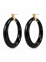 Vintage Black Hoop Earrings
