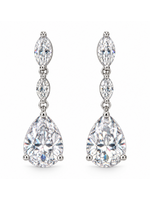 Vintage Sterling CZ Drop Earrings MSRP $250