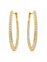 Vintage GP Hoop CZ Earrings