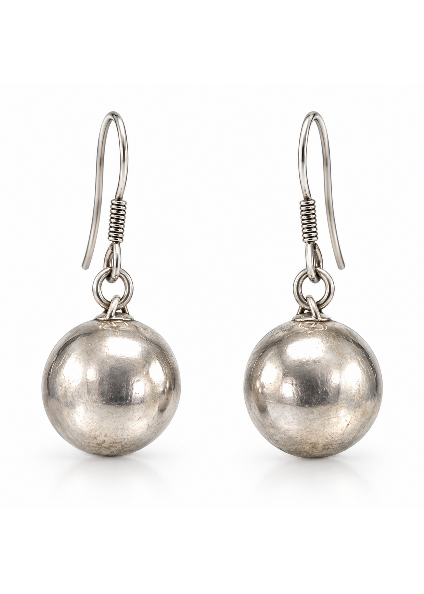 Vintage Silver Ball Earrings