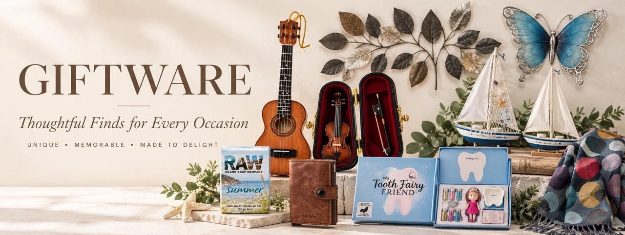 Collection of gifts available for purchase at Kreative Design