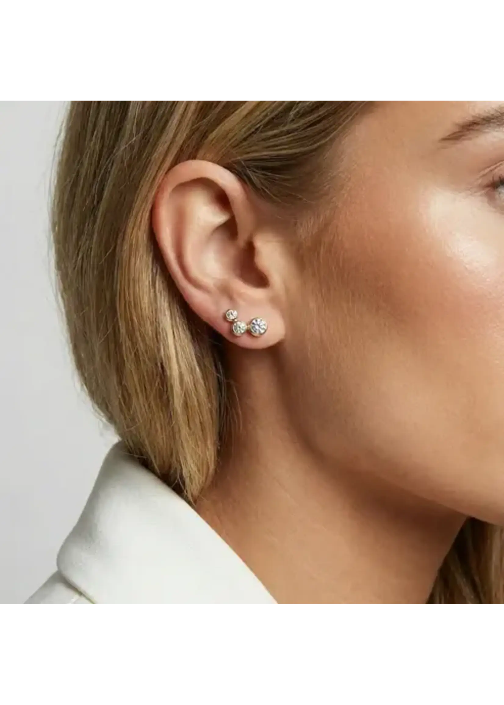 Sif Jakobs Sif Jakobs Sardinien Tre Earrings CZ YG