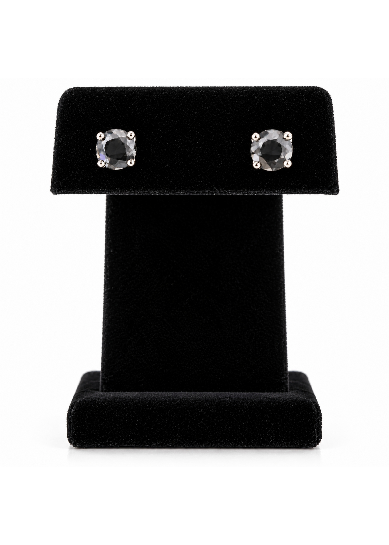 Vintage Sterling Black Alaskan Stud Earrings