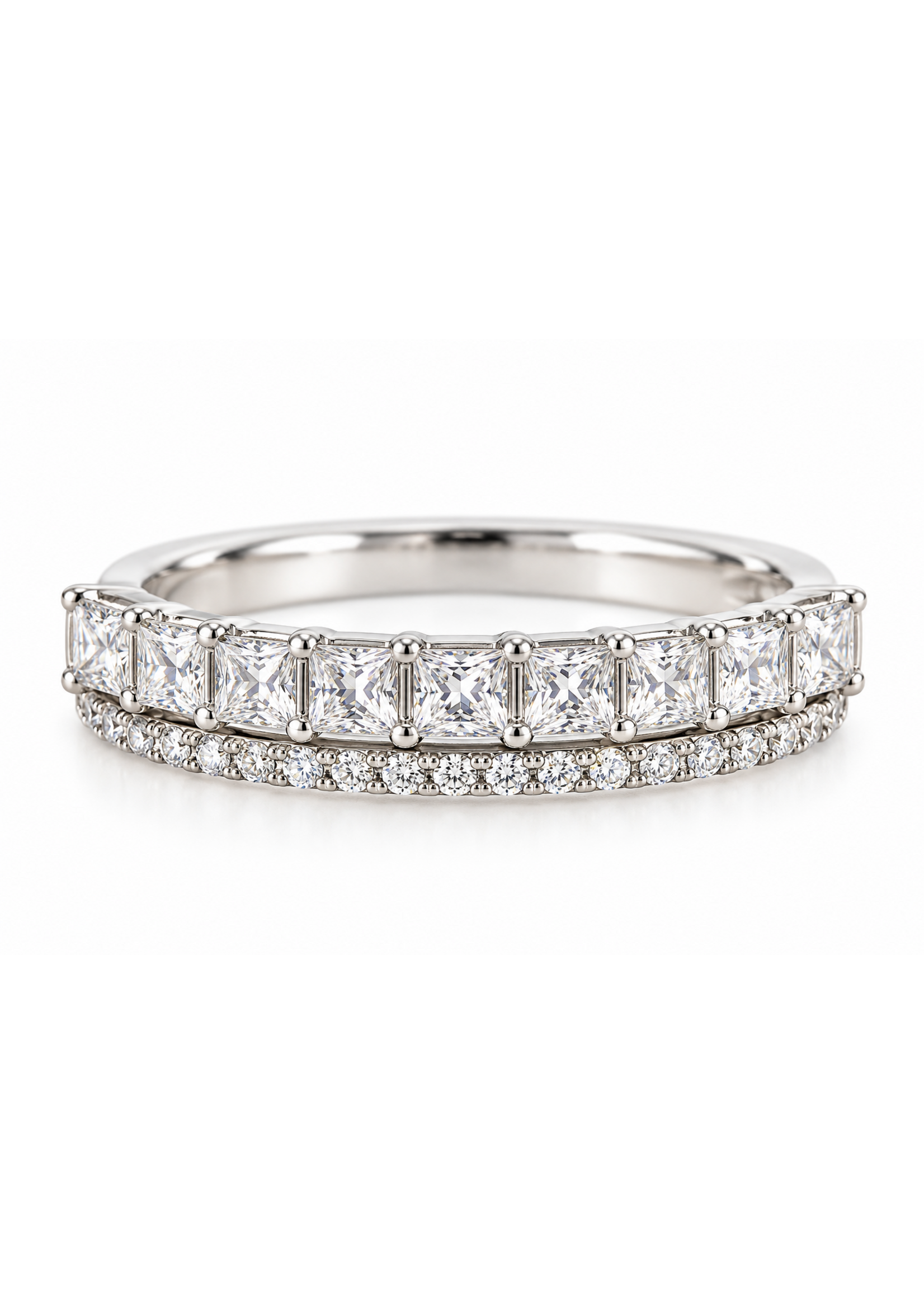 Vintage Sterling CZ Stackable Rings size 6