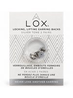 LOX Earring Backs Silver Color