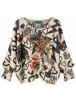Mama Mia Printed Sweater O/S