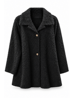 Long Swing Faux Wool Coat
