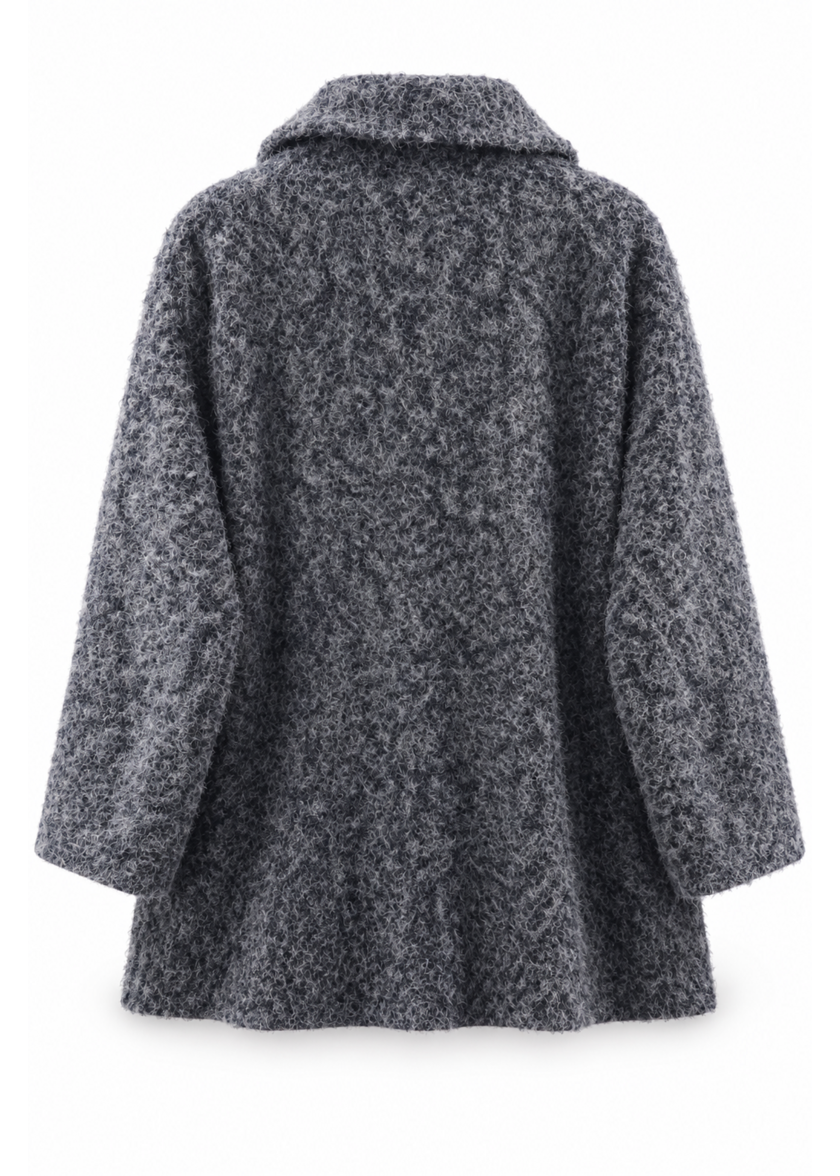 Long Swing Faux Wool Coat