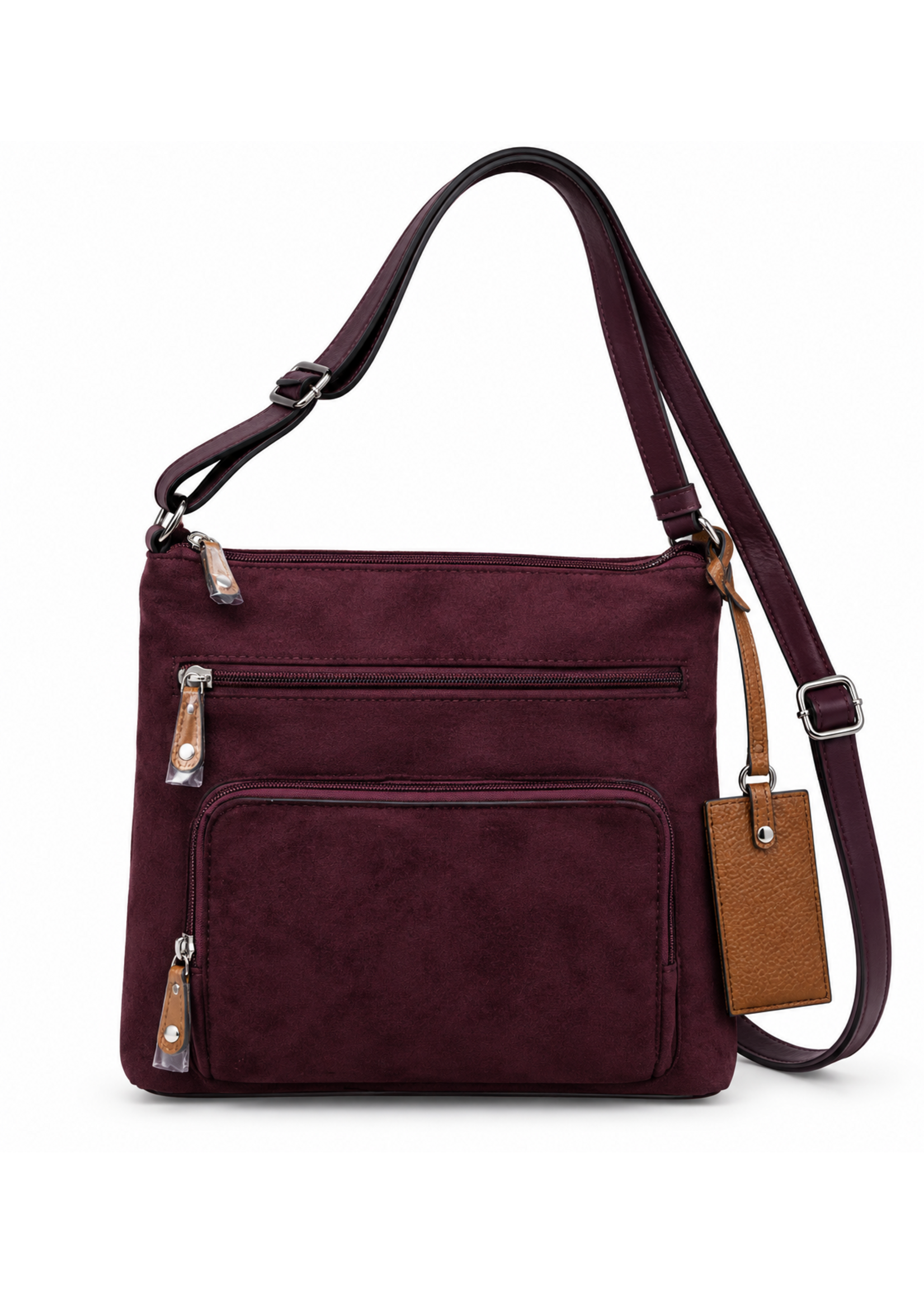 Seven Days Faux Suede Crossbody Bag