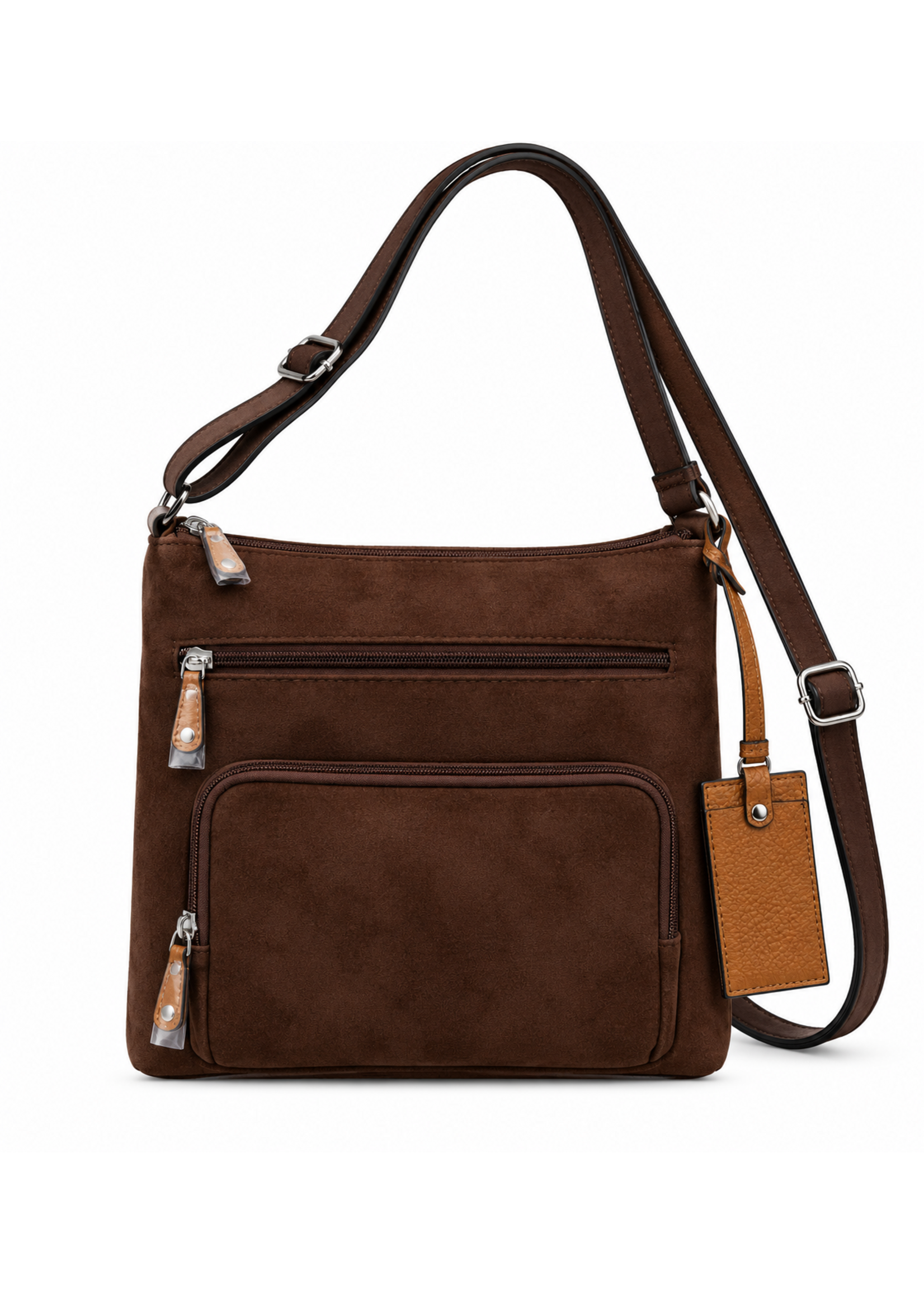 Seven Days Faux Suede Crossbody Bag