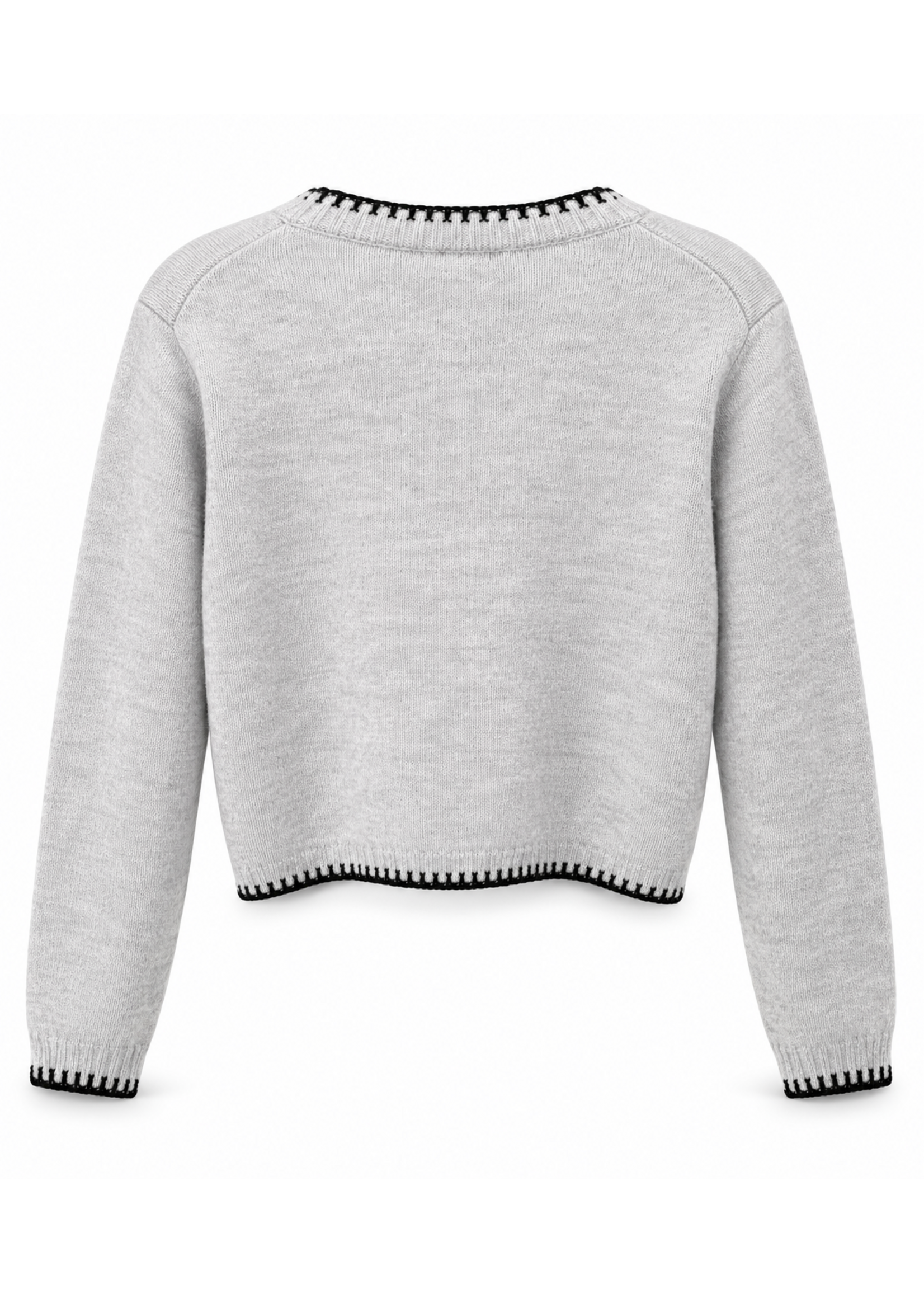 Moffi International Tie Front Cropped Cardigan