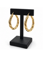 Vintage Jewellery Vintage 10ky Twisted Rope Hoop Earrings MSRP $800