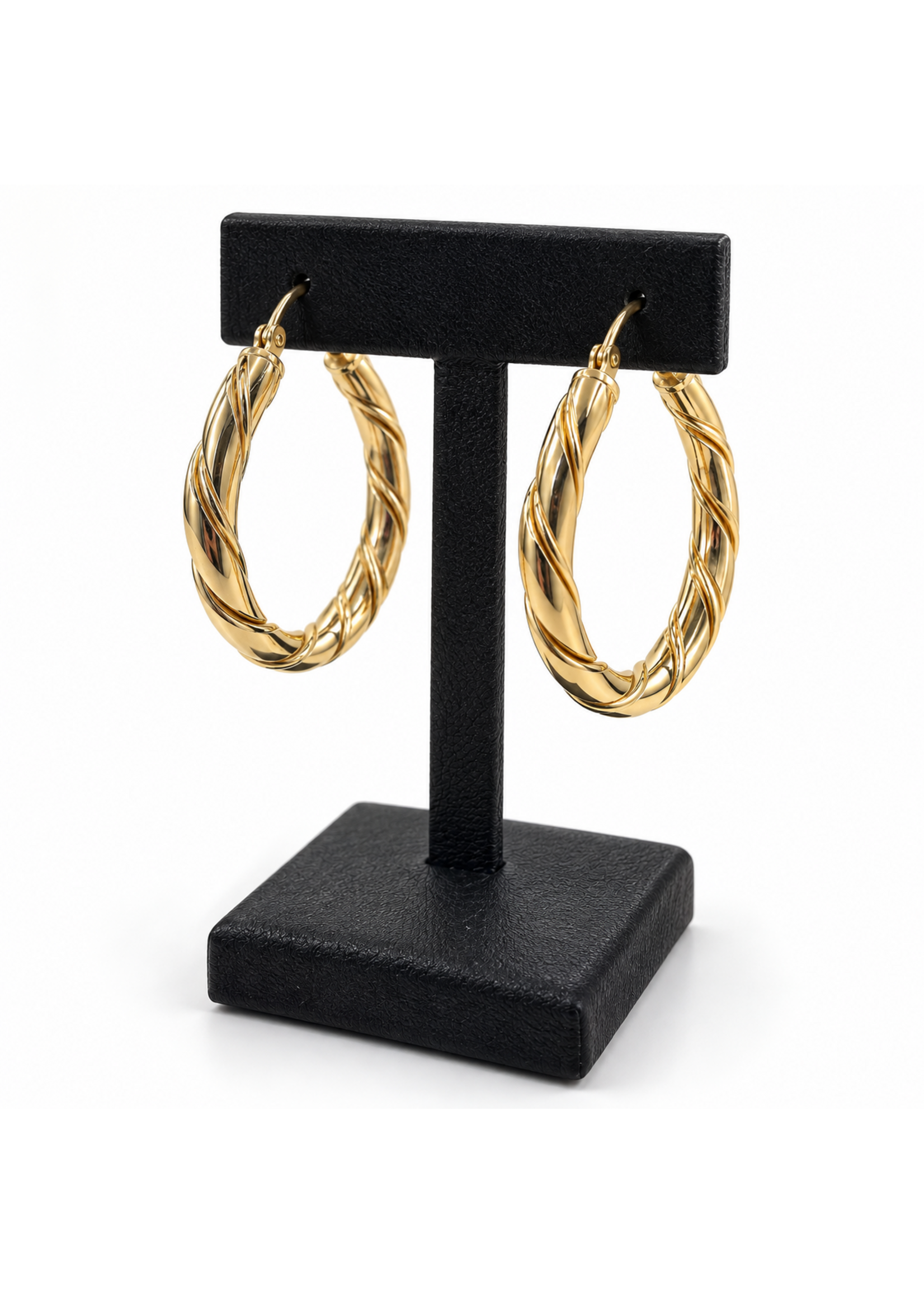 Vintage Jewellery Vintage 10ky Twisted Rope Hoop Earrings MSRP $800