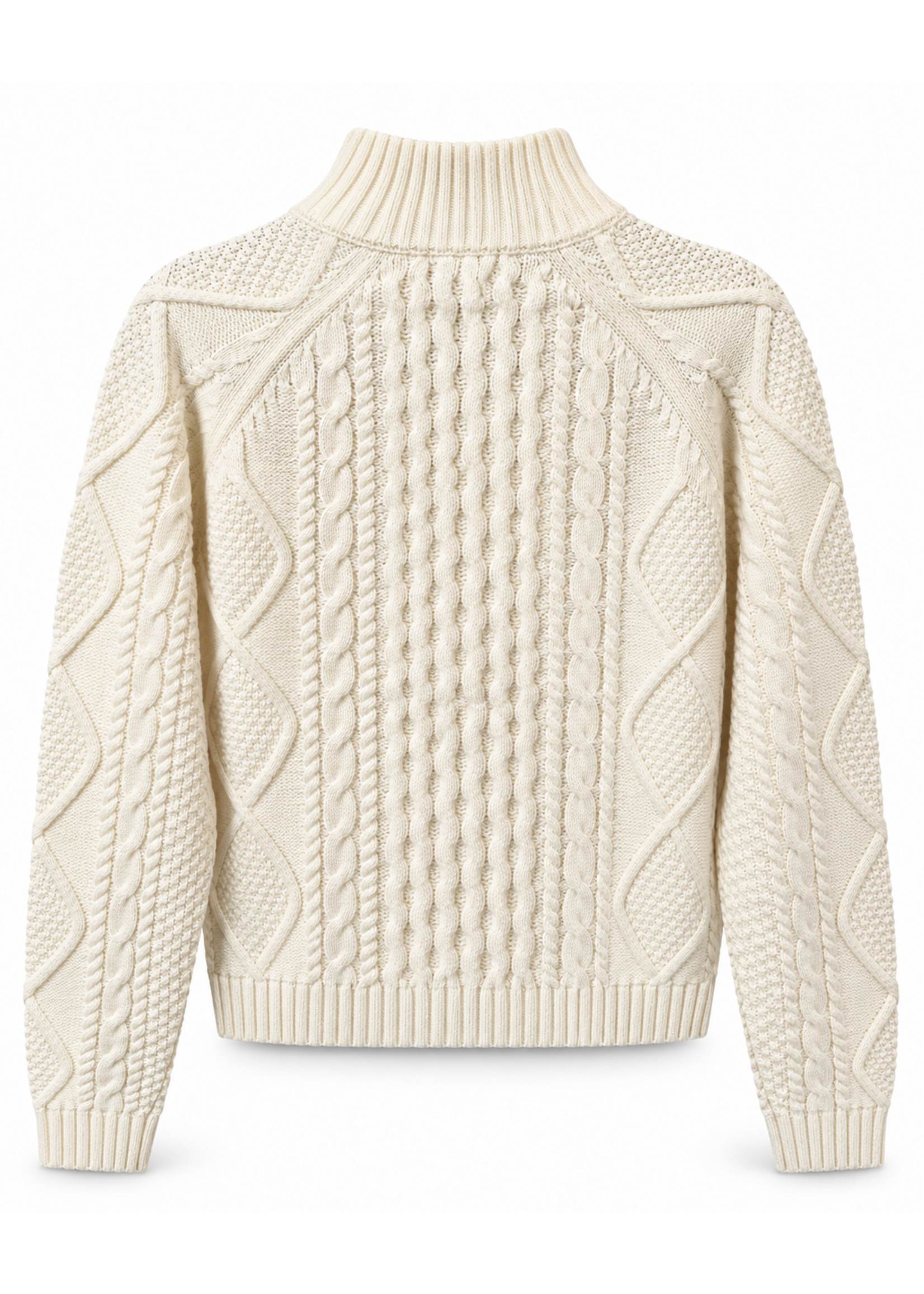C'est Moi Cable Knit Zip Sweater