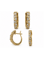 Vintage Jewellery Vintage 14ky Diamond Accented Wave Earrings MSRP $3000