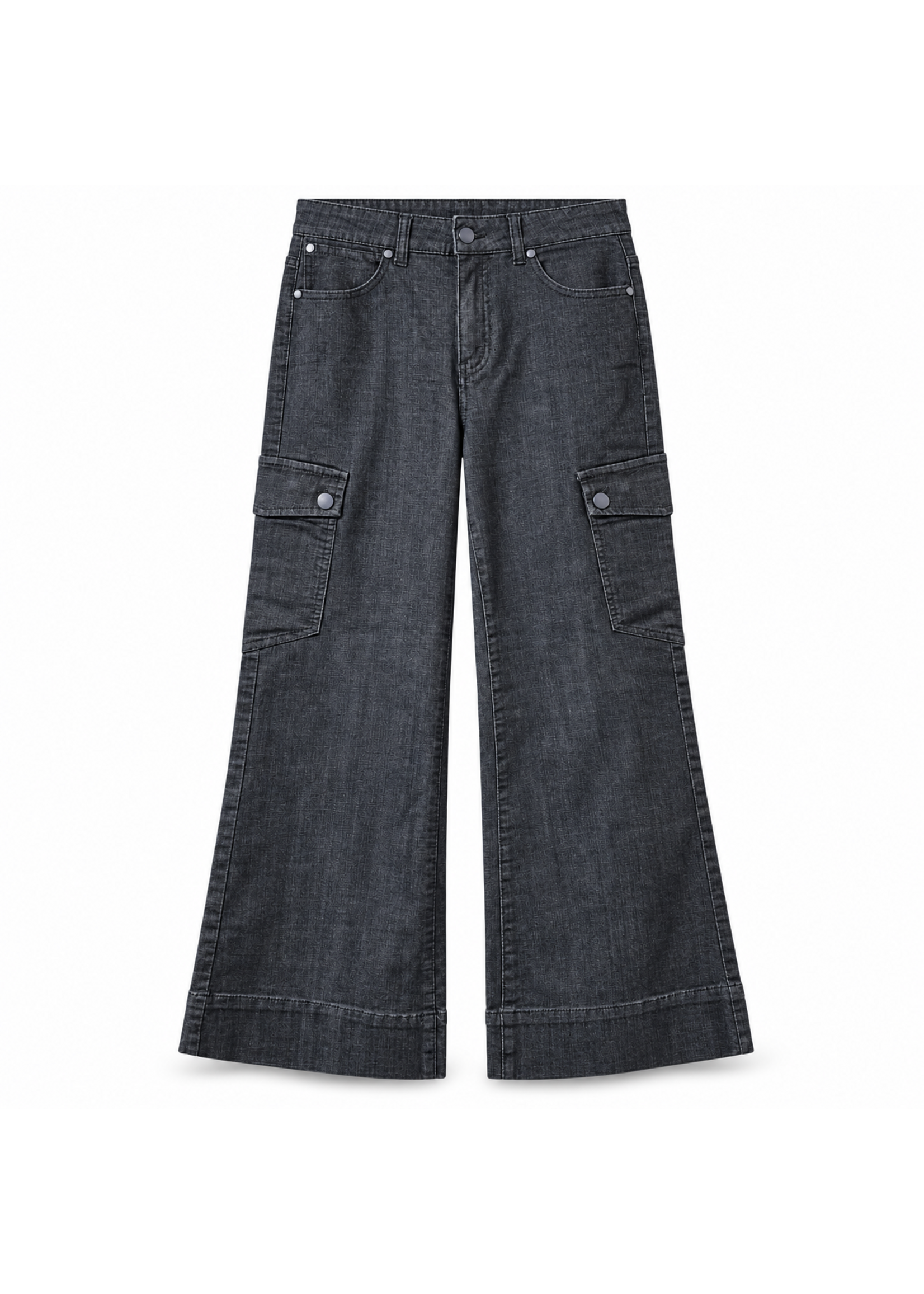 Lois Blackbull Apparel Robie Highwaist Flare Rinse Cargo Pant