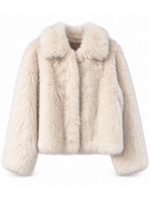 C'est Moi Faux Fur Crop Jacket