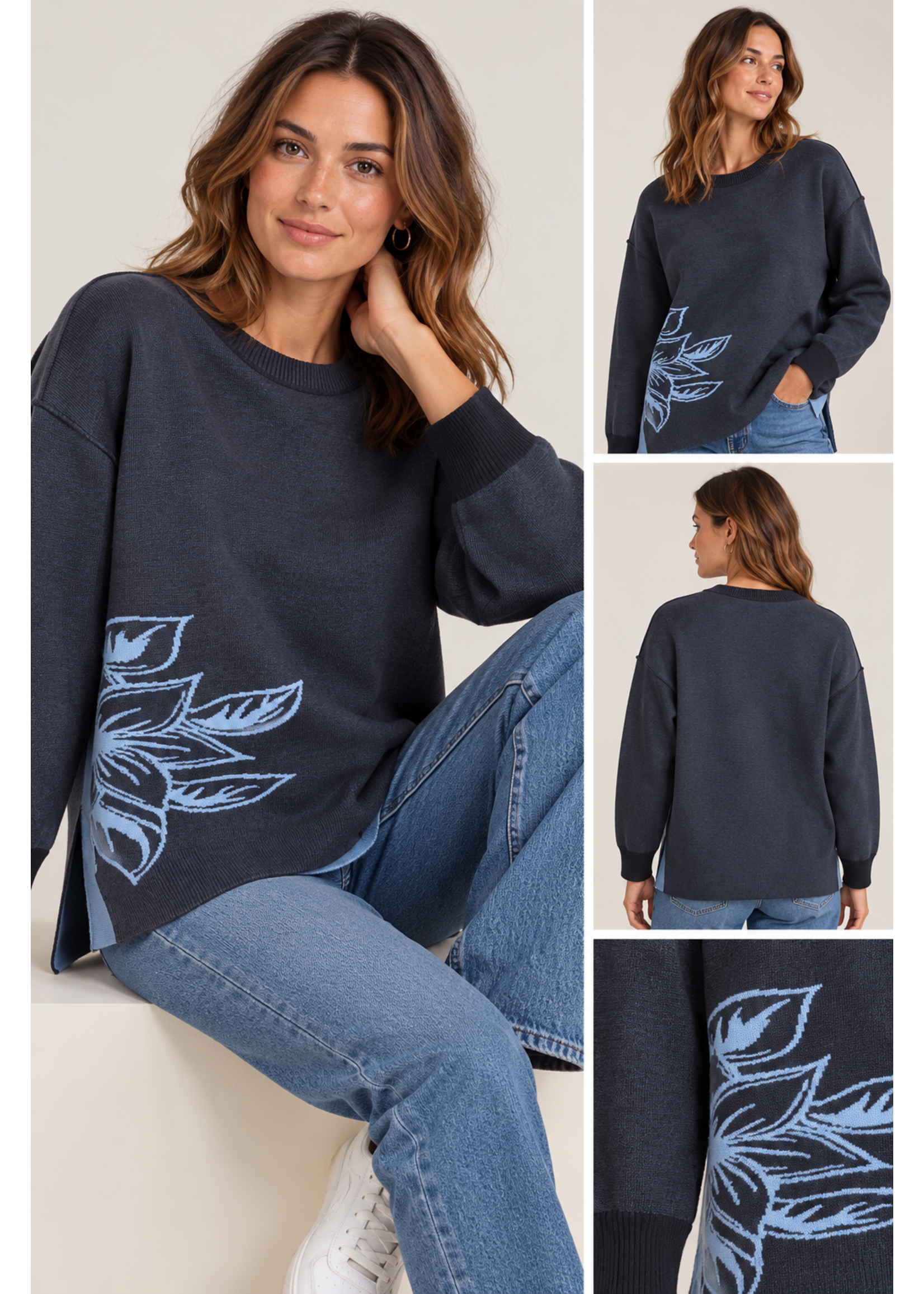 Lois Blackbull Apparel Tiana Reversible Crewneck