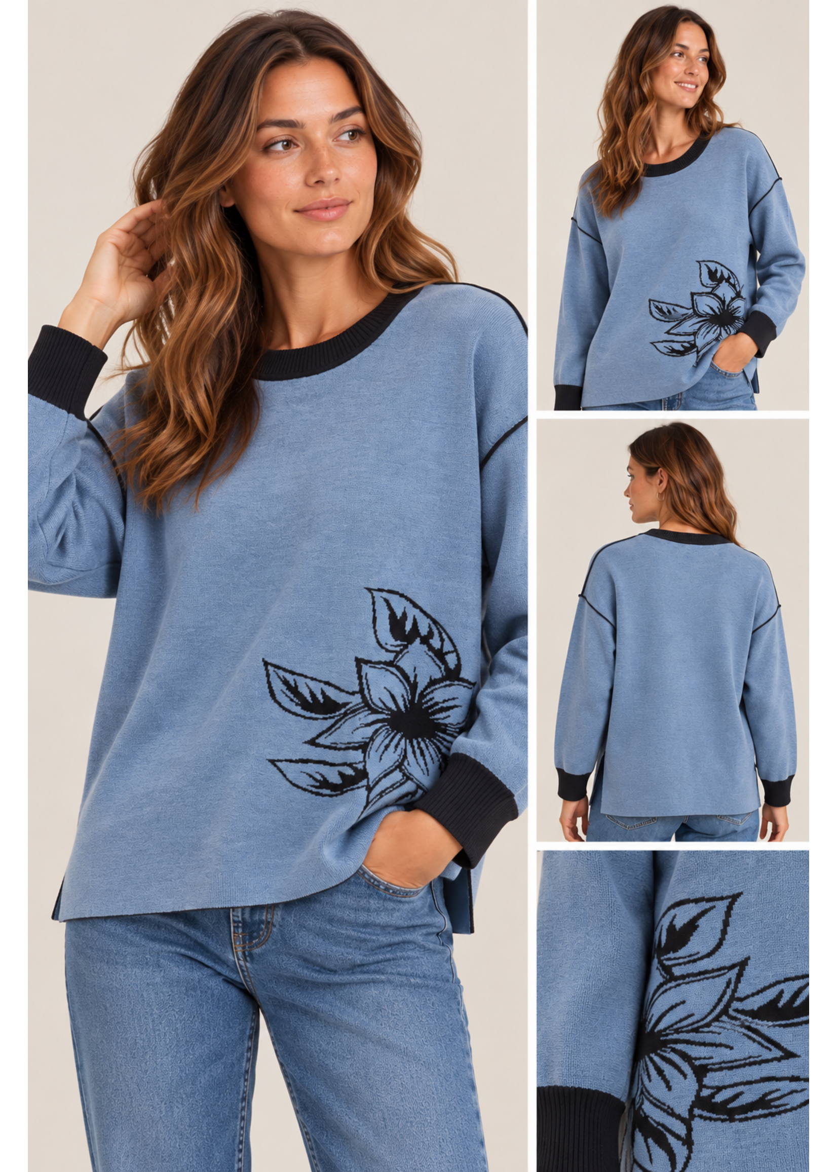 Lois Blackbull Apparel Tiana Reversible Crewneck
