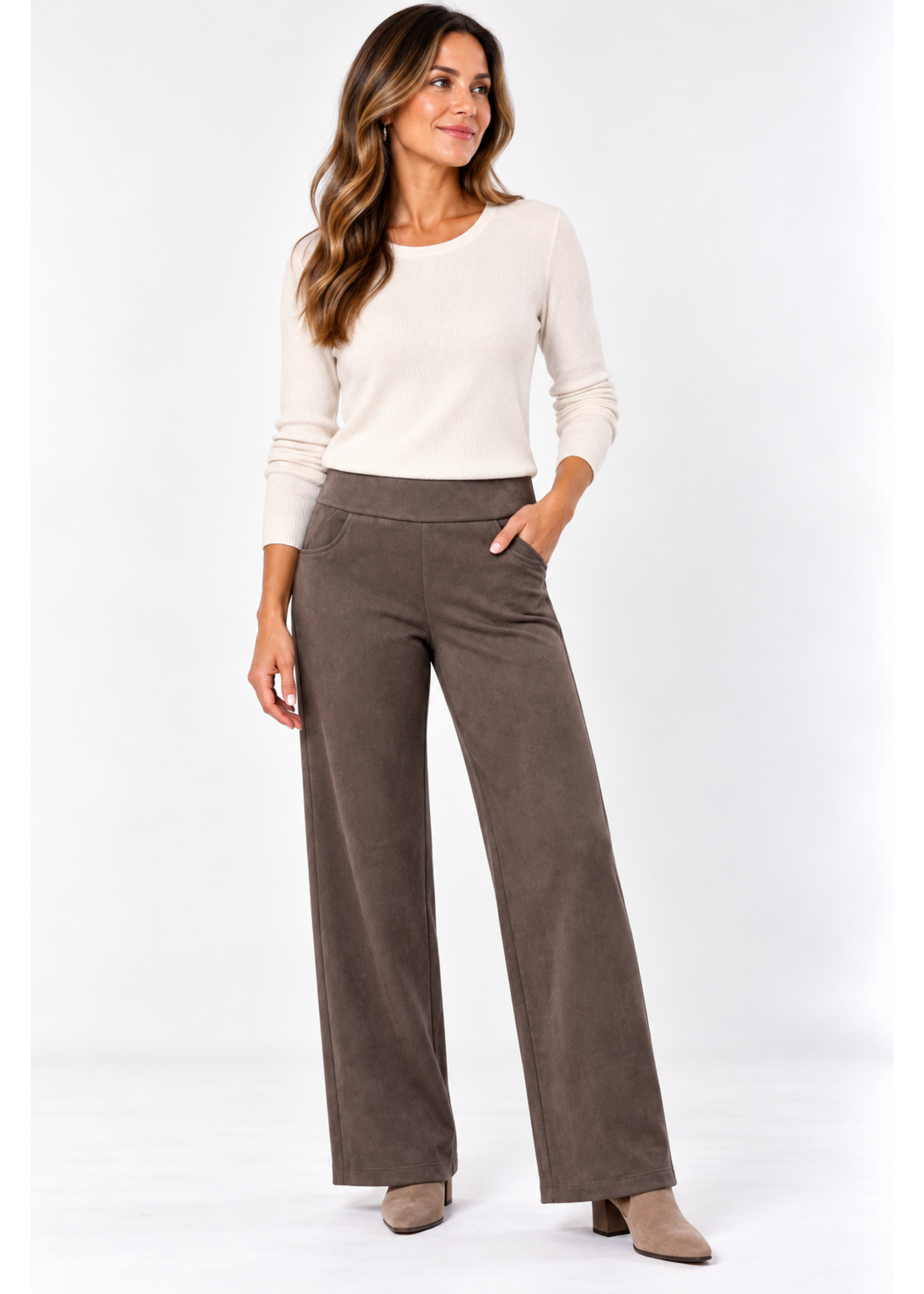 Alison Sheri Camel Plaid Pant